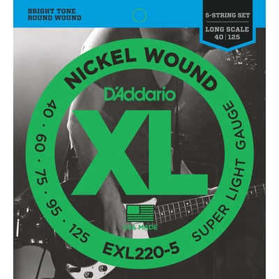 D'Addario EXL220-5 Струни за 5-струнна бас китара