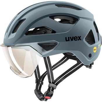 uvex Каска за велосипед Uvex Stride Visor Mips Cat. 1 Bike helmet - Anthracite Matt / Litemirror Silver - размер 56-59 cm (851-1962-0112)