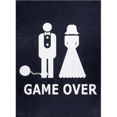 Dywany Łuszczów Bambino 2104 Game Over black Čierna