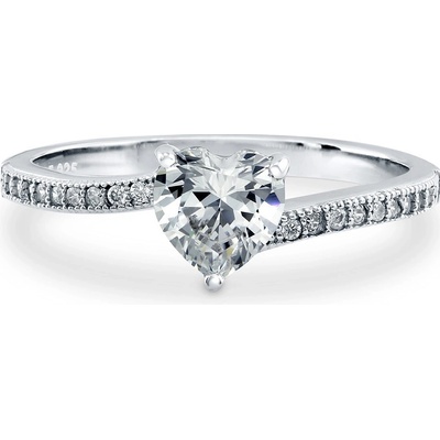 Olivie Stříbrný prstýnek Love Story 4233