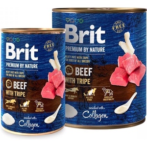Brit - консервирана храна за куче с говеждо и шкембе