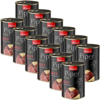 Dolina Noteci Консерва Piper Pure говеждо и кафяв ориз 12 x 400 г