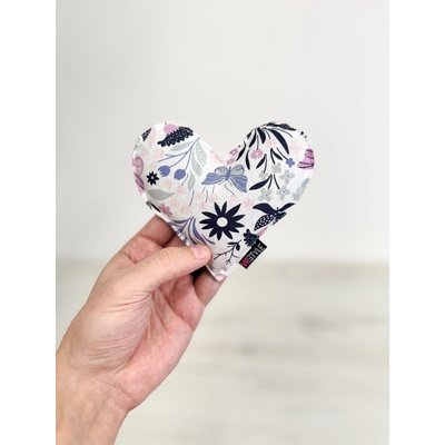 VFstyle levandulový polštářek srdíčko 14x13 cm Butterfly