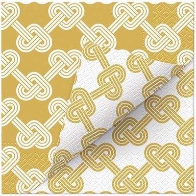 PAW SDLD00100 Double Design Time Hearts Pretzels servítky 3V 20ks 33x33cm