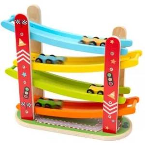 Bigjigs Toys Дървено роли с колички (bj173)