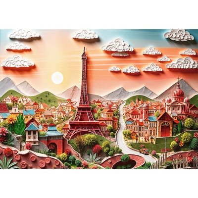 Trefl - Puzzle 3D efekt Paper Art Paris - 1 000 piese