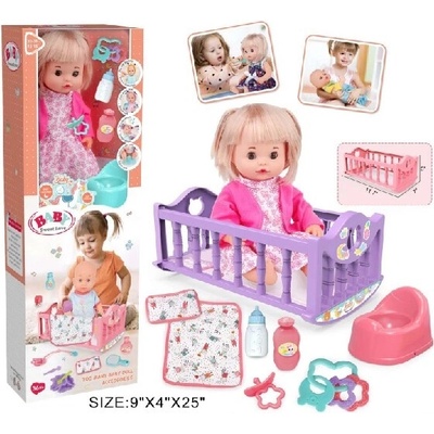 Bábika Baby Sweet Love bábätko s kolískou