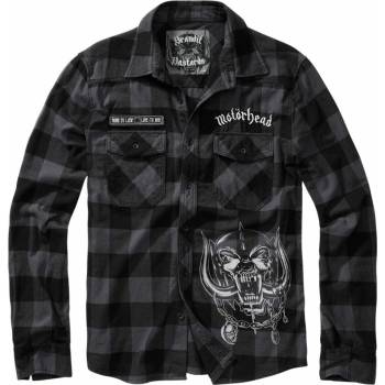 BRANDIT мъжка риза BRANDIT - Motörhead - Checkshirt - 61005-черен/сив Gingham-2