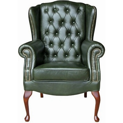 AV interiery kožené Chesterfield Torino kůže K-250 ASK dřevo tmavý ořech