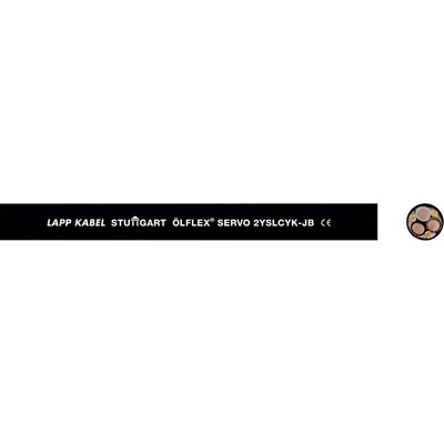 Lapp ÖLFLEX® SERVO 2YSLCY-JB 36441/50 servo kábel 3 x 4 mm² + 3 G 0.75 mm², 50 m, čierna