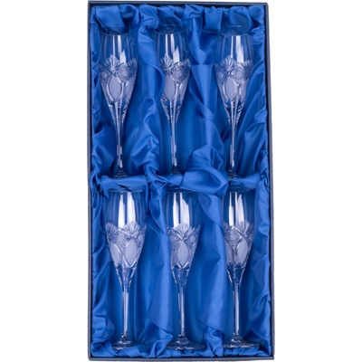 ONTE CRYSTAL Broušené sklenice na sekt Exclusive Počet sklenic 6 sklenic v dárkové sadě 150 ml