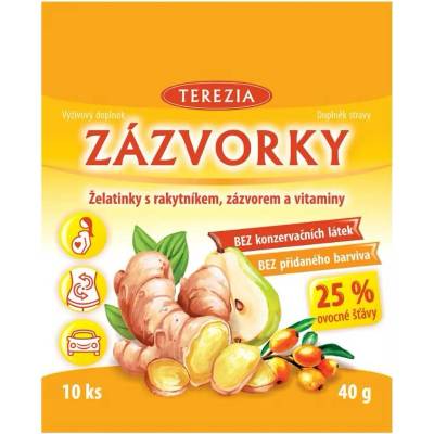 ZÁZVORKY želatinky s rakytníkem zázvorem a vit 40 g