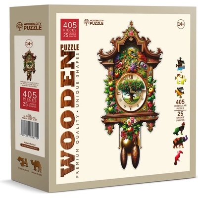 WOODEN CITY Dřevěné Hodiny kukačky 405 dílků – Zboží Mobilmania