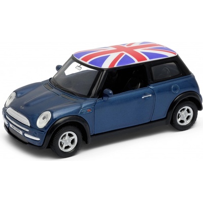 Welly Mini Cooper Velká Británie model oranžový 1:34