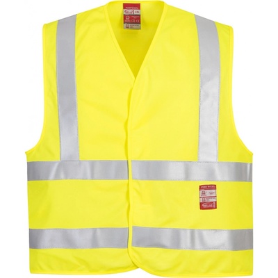 PortWest HI-VIS Bizflame WORK FR75 Nehořlavá reflexní vesta HV žlutá