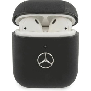 Mercedes-Benz Защитен калъф Mercedes-Benz Signature Leather за Apple Airpods / Apple Airpods 2, естествена кожа, черен (MEA2CSLBK)