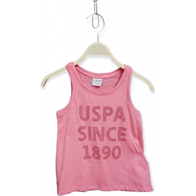 U.S. Polo Assn dievčenské tielko svetloružová