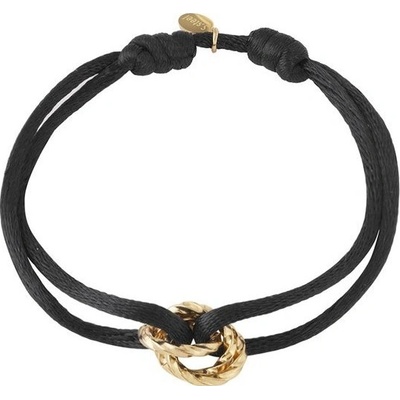 Ornamenti pozlacený náramek Clover Black gold OOR300085