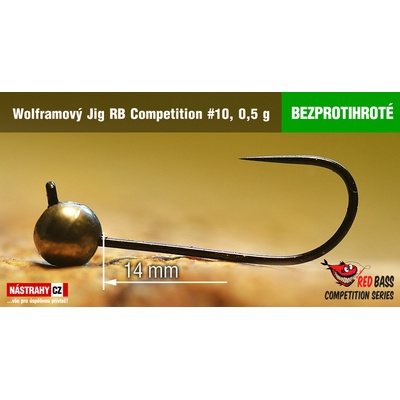 NASTRAHY.cz Bezprotihrotý wolframový Jig RB Competition #10 14 mm 0,5 g Nikl 5 ks