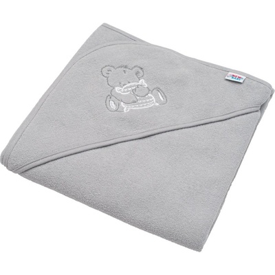 New Baby Detská froté osuška s výšivkou a kapuckou 80x80 ružová sloník