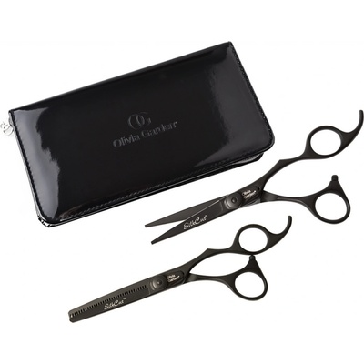 Olivia Garden SilkCut 5.75 Shear/6.35 Thinner EUR Matt Black Edition