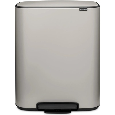Brabantia Кош за боклук Brabantia Bo Pedal 1010448, 60 л, Леко затваряне, Противоплъзгаща основа, Светлосив (1010448)