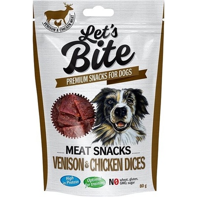 Let’s Bite Meat Snacks Chicken Squares with Venison 80 g