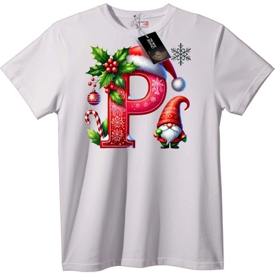 NOONEBRAND Тениска Коледен Джудже P - L, White