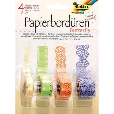 folia Самозалепващи дантели Folia - Пеперуди (4001868097856)