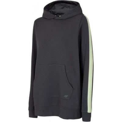 4F dámská mikina BLD010 H4L22 22S ANTHRACITE černá