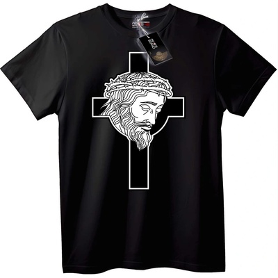 NOONEBRAND Тениска Иисус кръст - L, White