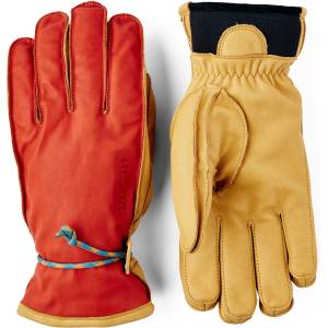 Hestra Ръкавици Hestra Wakayama 5 Finger Gloves - Flame Red / Tan - размер 7 (EU) (202-5014-0612)