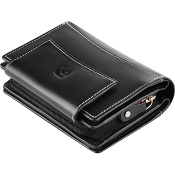 Delis Дамски портфейл Delis, Aerith PT1426, естествена кожа, черен (PT1426)