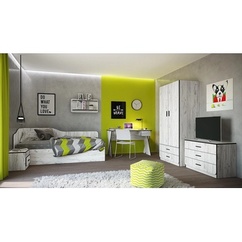 ИРИМ Модулно обзавеждане за детска или младежка стая Сити 5033 дъб крафт бял