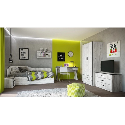 ИРИМ Модулно обзавеждане за детска или младежка стая Сити 5033 дъб крафт бял
