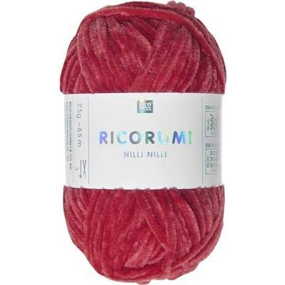 Rico Design Ženilková priadza Ricorumi Nilli Nilli odtieň 009 červená - 1 ks