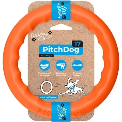 PitchDog Tréningový kruh pre psov 17 cm oranžový