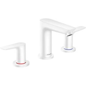 Hansgrohe Talis E - Смесител за умивалник със сифон, монтаж с 3 отвора, матово бяло 71733700 (71733700)