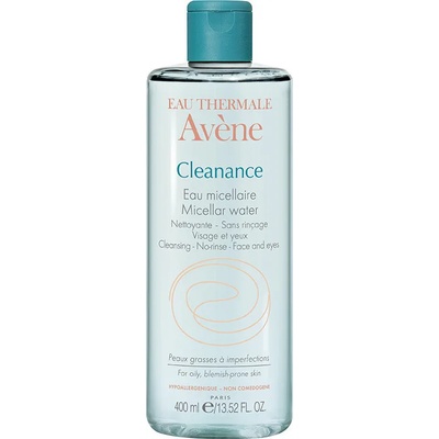 AVENE Мицеларна вода За мазна кожа, склонна към несъвършенства , Avene Cleanance Eau Micellaire 400ml Micellar Cleansing Water