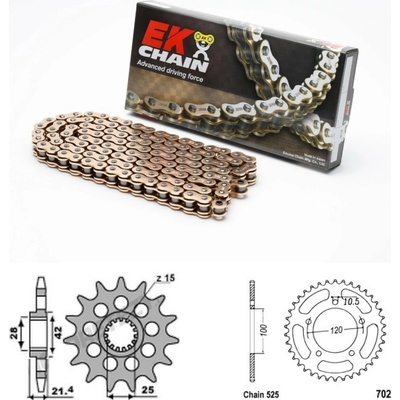EK Chain Řetězová sada Aprilia 900 Shiver 17-21