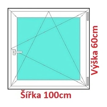 Soft Plastové okno 100x60 cm, otváravé a sklopné