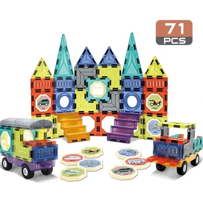 SONNE Магнитен конструктор zax 71 части с две платформи (pat28879)