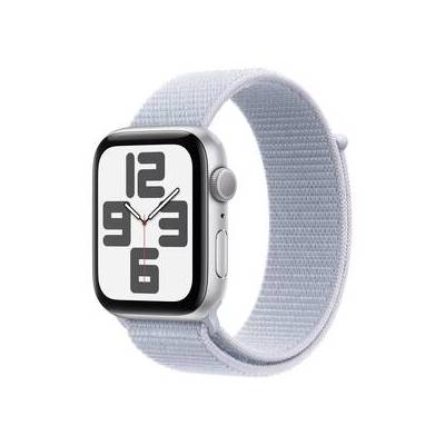 Chytré hodinky Apple Watch SE 2024 GPS 40mm pouzdro ze stříbrného hliníku - oblačně modrý provlékací sportovní řemínek (MXEE3QC/A)