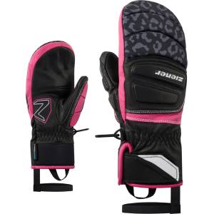 Ziener Детски ръкавици Ziener Kid's Lopaki-Z AS PR Gloves - Black. Pop Pink - размер 7 (EU) (202-8641-0219)