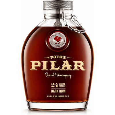 Papa's Pilar Dark Rum 43% 0,7 l (čistá fľaša)