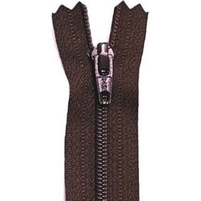 YKK zip spirálový nedělitelný, hnědý (palisandr) - 25 cm