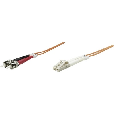 Intellinet 470360 optické vlákno, 1x zástrčka LC - 1x ST zástrčka, 50/125 µ Multimode OM2, 1m
