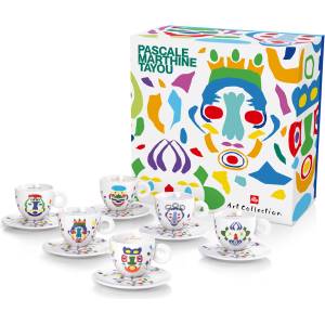 illy Art Collection: PASCALE M. TAYOU 2022 чаши за капучино с чинийки 6 x 160 мл
