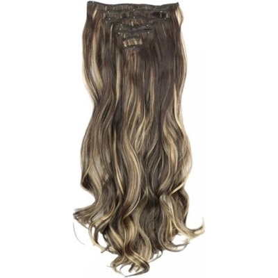 Clip in příčesek - hnědý s melírem vlnitý 8AH18 – Zbozi.Blesk.cz