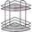 TEKNO TEL Поставка за баня tekno tel bk-022b 2 нива/ъгъл черно (7777150044)